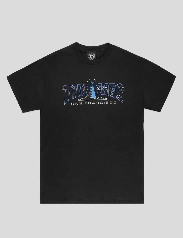 T-shirt THRASHER pyramid tee black